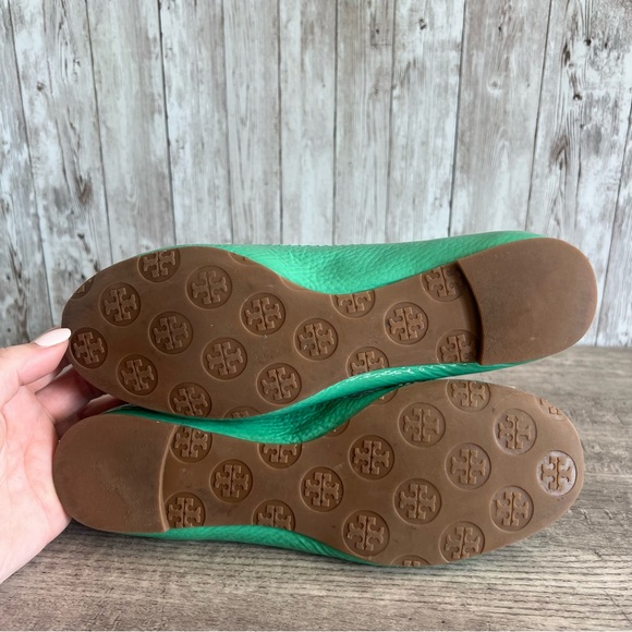 Tory Burch Patent Leather Teal Loafers - Picture 9 of 9